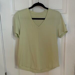 Lululemon V-Neck Light Yellow/Pale Green Women's Love Tee